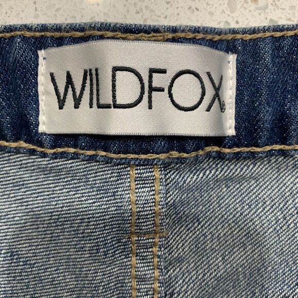 Wildfox Size 23 Baggy Crop Jeans Da Vinci Distressed Paint Splatter Loose Fit - Picture 5 of 8